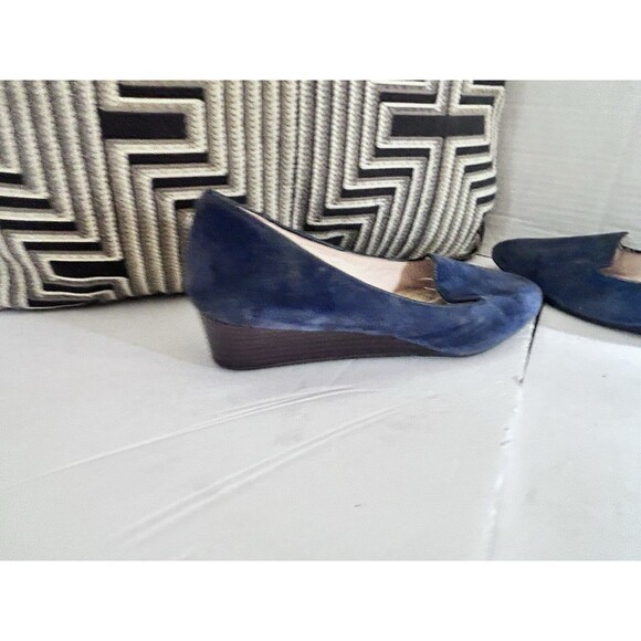 cole haan women 8.5 blue suede wedge - Picture 15 of 15